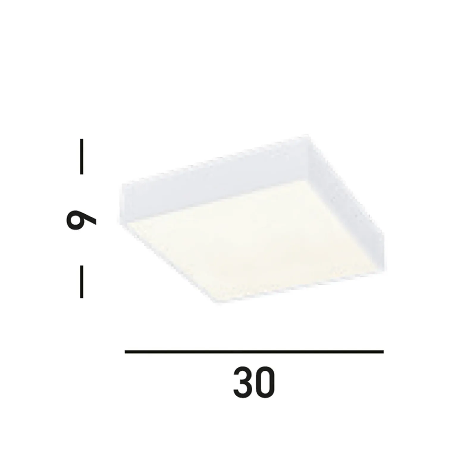 Lámpara de techo LED para baño Zeus, blanca, longitud 30 cm, metal