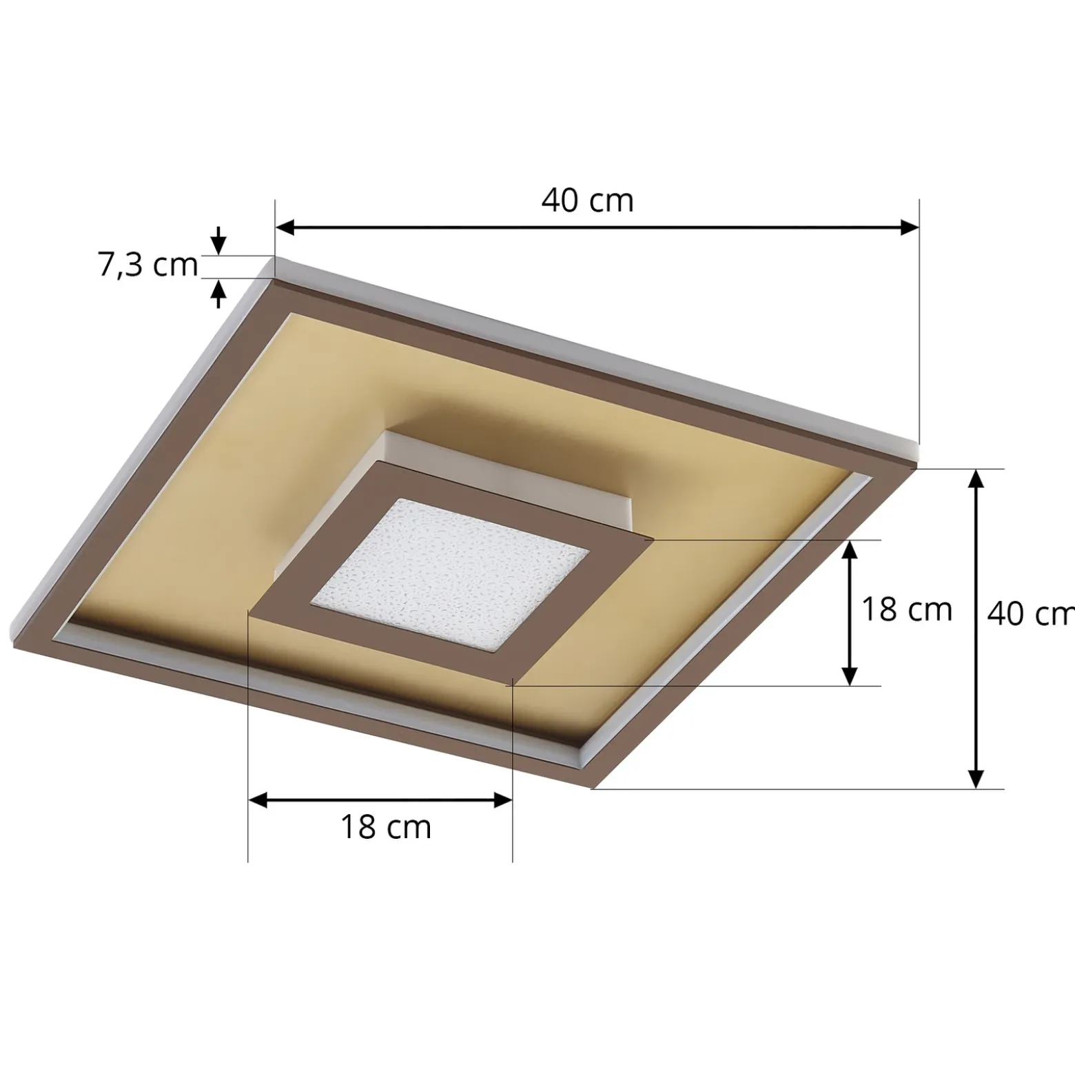 Lámpara de techo LED Pekela de Lindby, angular, 40 cm