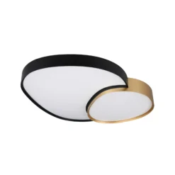 Lámpara de techo LED Rise, negro-oro, 77 x 63 cm, CCT, atenuable
