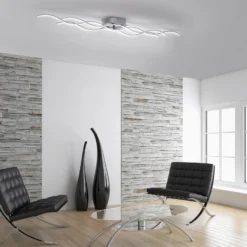 Lámpara de techo LED Wav 3.000K 139,5x16cm acero