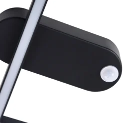 Lámpara de techo LED Yulla de Lindby, 34 cm, negra, con sensor