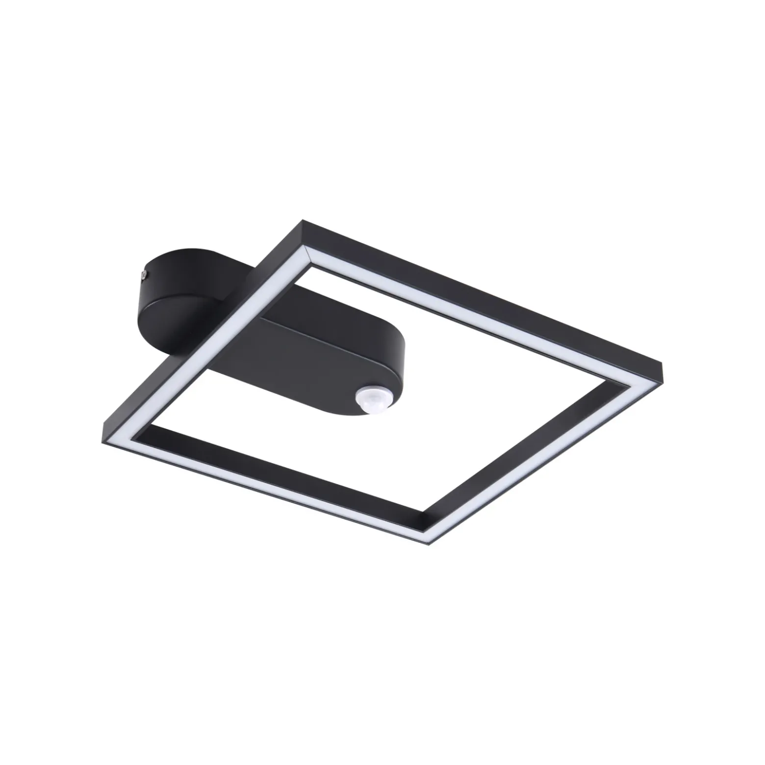 Lámpara de techo LED Yulla de Lindby, 34 cm, negra, con sensor