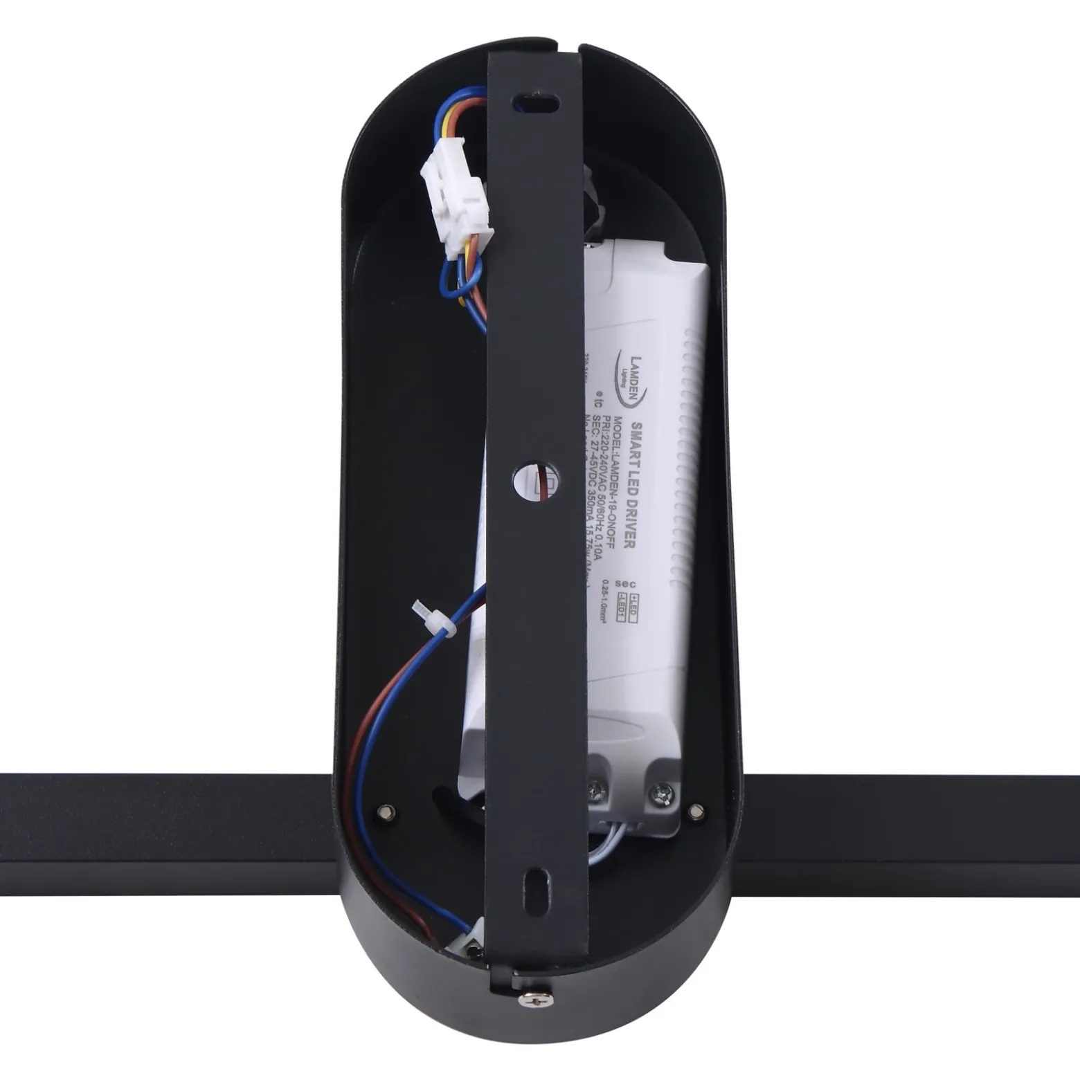Lámpara de techo LED Yulla de Lindby, 34 cm, negra, con sensor