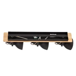 Lámpara de techo Lindby Aylis, 3 luces, 60 cm, negra, madera, E14
