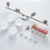 Lámpara de techo Lindby Elaina, 70 cm, 4 luces, níquel, cristal, E14