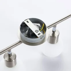Lámpara de techo Lindby Elaina, 70 cm, 4 luces, níquel, cristal, E14