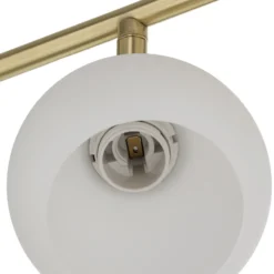 Lámpara de techo Lindby Elaina, 70cm, 4 luces, latón, cristal, E14