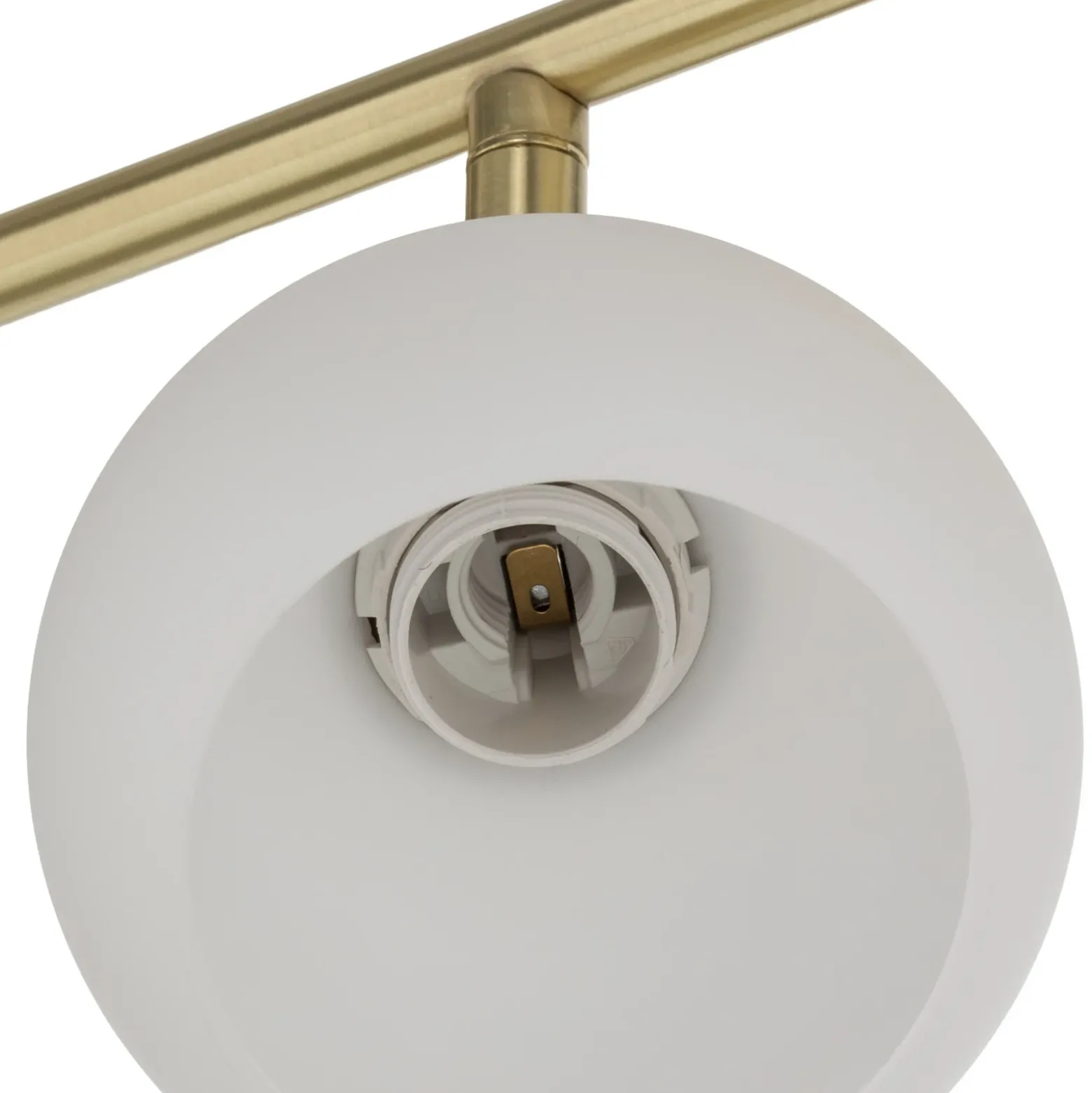 Lámpara de techo Lindby Elaina, 70cm, 4 luces, latón, cristal, E14