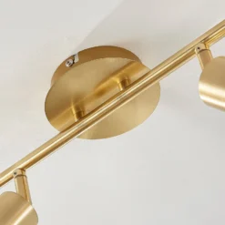 Lámpara de techo Lindby Elaina, 30 cm, 2 luces, latón, cristal, E14