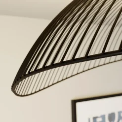 Lámpara de techo Lindby Fabronia, blanco/negro, cristal, esférica, E27