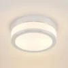 Lámpara de techo Lindby Flavi, Ø 23 cm, cromado, cristal, IP44, E27