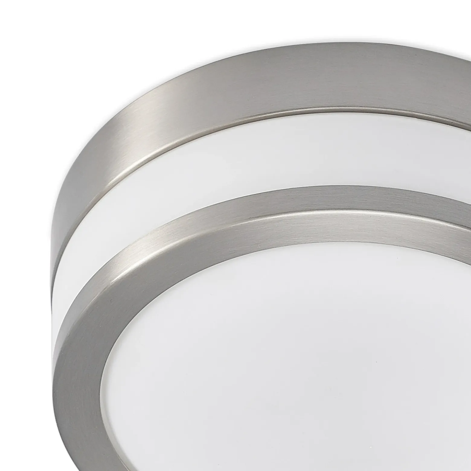 Lámpara de techo Lindby Flavi, Ø 23 cm, níquel, cristal, IP44, E27