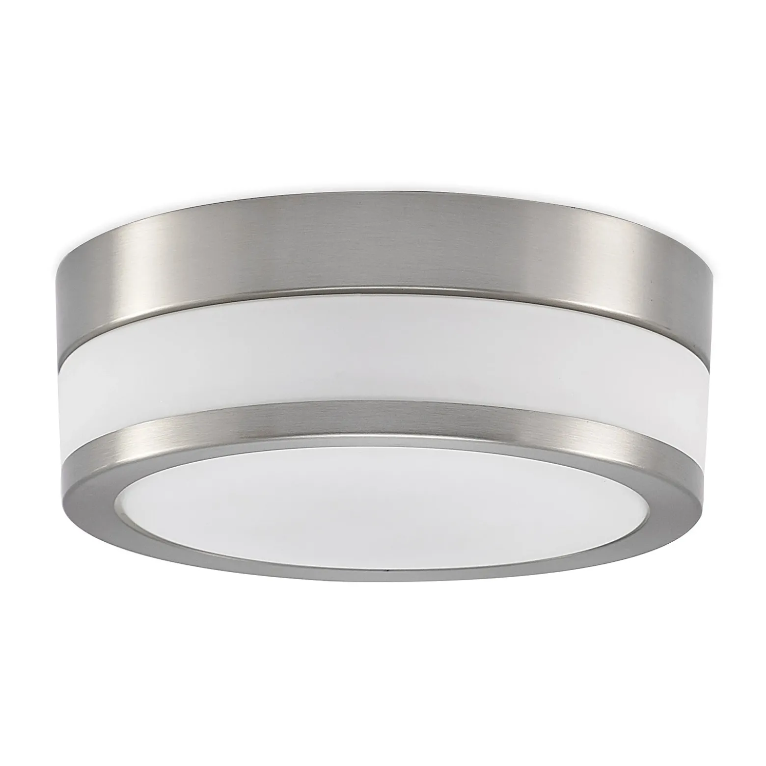Lámpara de techo Lindby Flavi, Ø 23 cm, níquel, cristal, IP44, E27