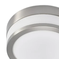 Lámpara de techo Lindby Flavi, Ø 23 cm, níquel, cristal, IP44, E27