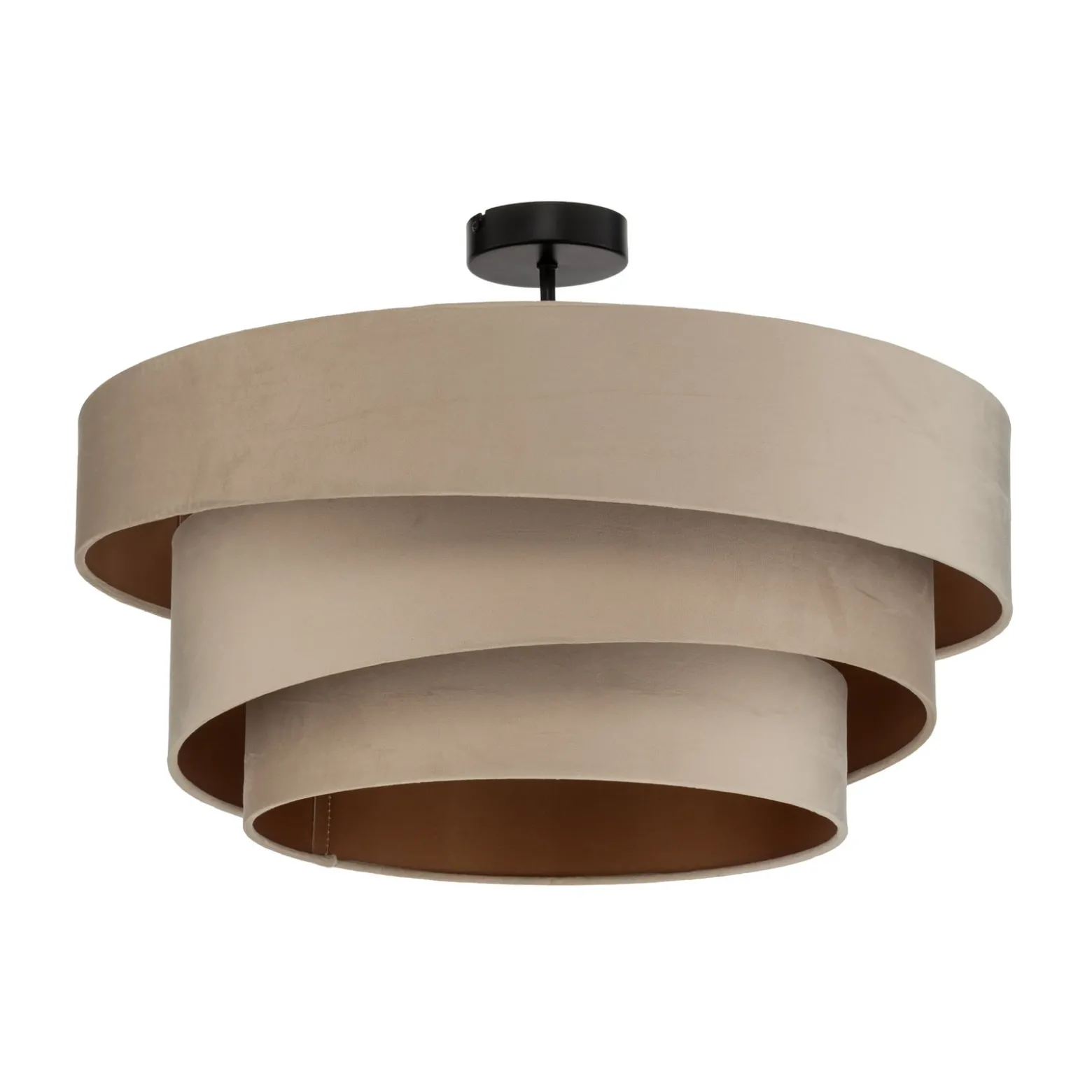 Lámpara de techo Lindby Jusari, color crema, tejido, Ø 56 cm, E27