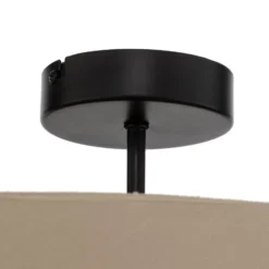 Lámpara de techo Lindby Jusari, color crema, tejido, Ø 56 cm, E27