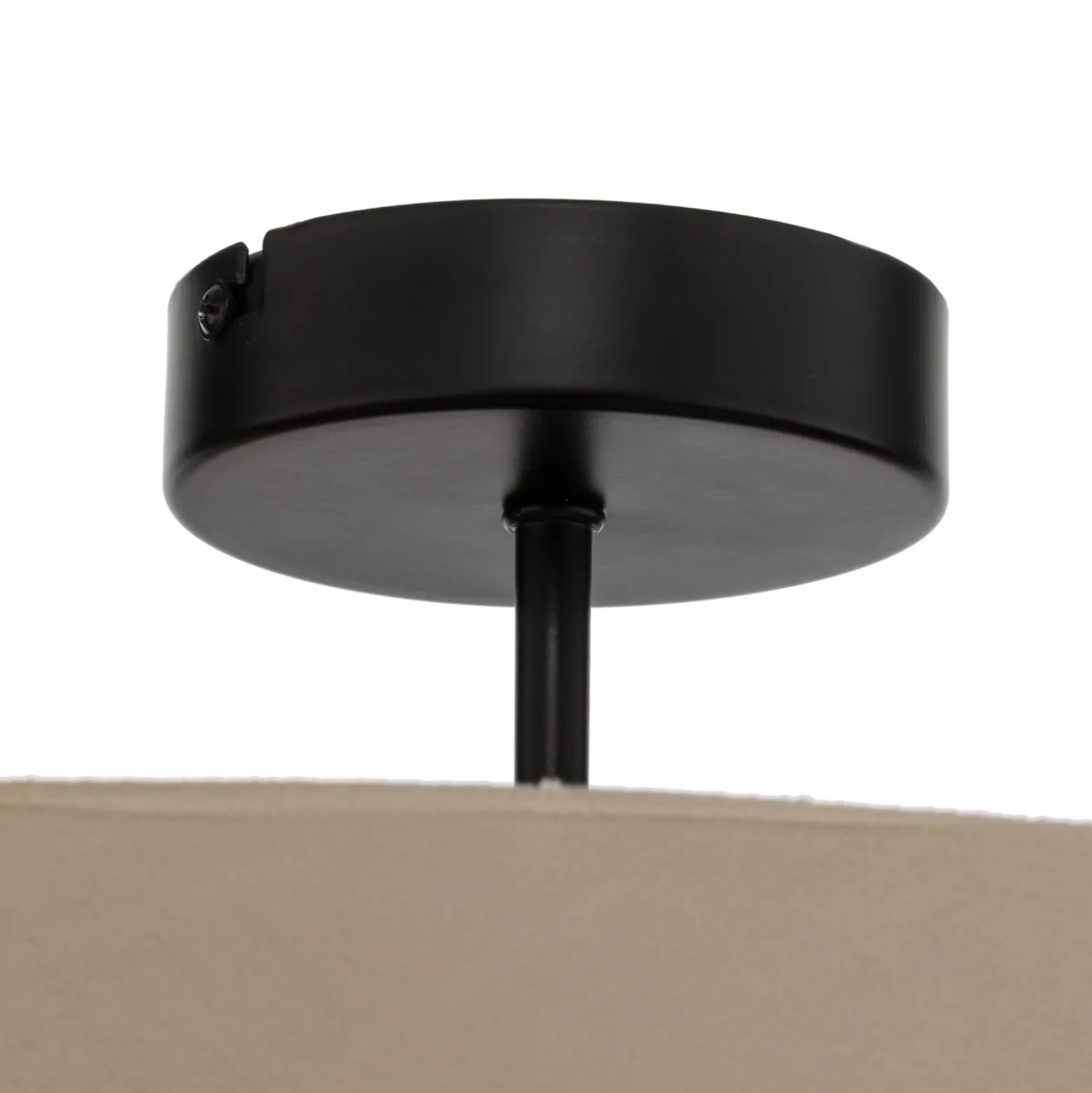 Lámpara de techo Lindby Jusari, color crema, tejido, Ø 56 cm, E27