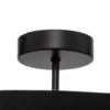 Lámpara de techo Lindby Jusari, negra, de tela, Ø 56 cm, E27