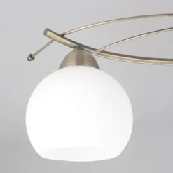 Lámpara de techo Lindby Leanda, 80 cm, 4 luces, metal, cristal