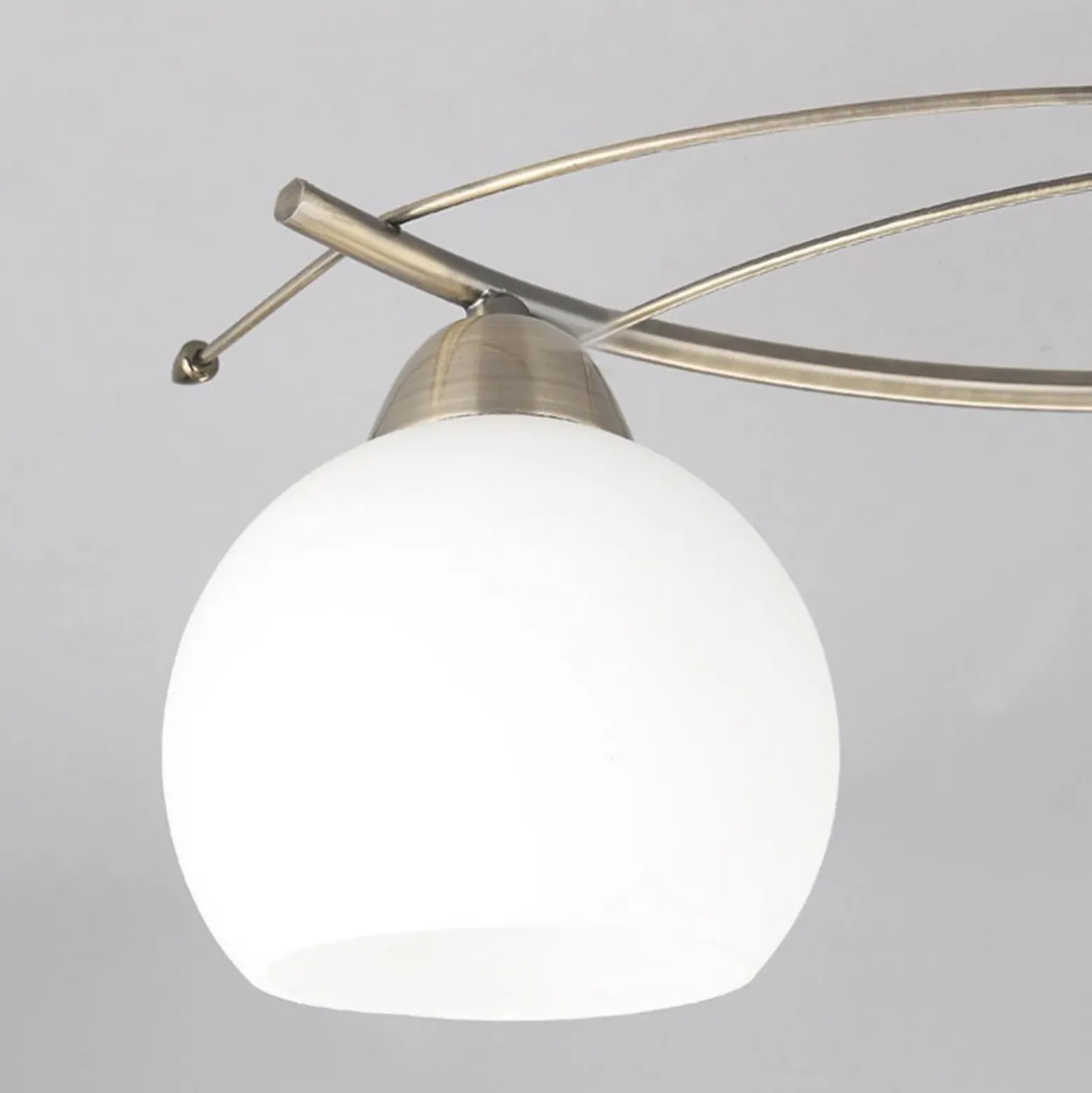 Lámpara de techo Lindby Leanda, 80 cm, 4 luces, metal, cristal