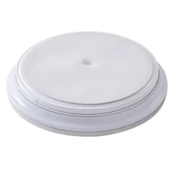 Lámpara de techo Lindby LED Furgo, plata/blanco, plástico, IP44