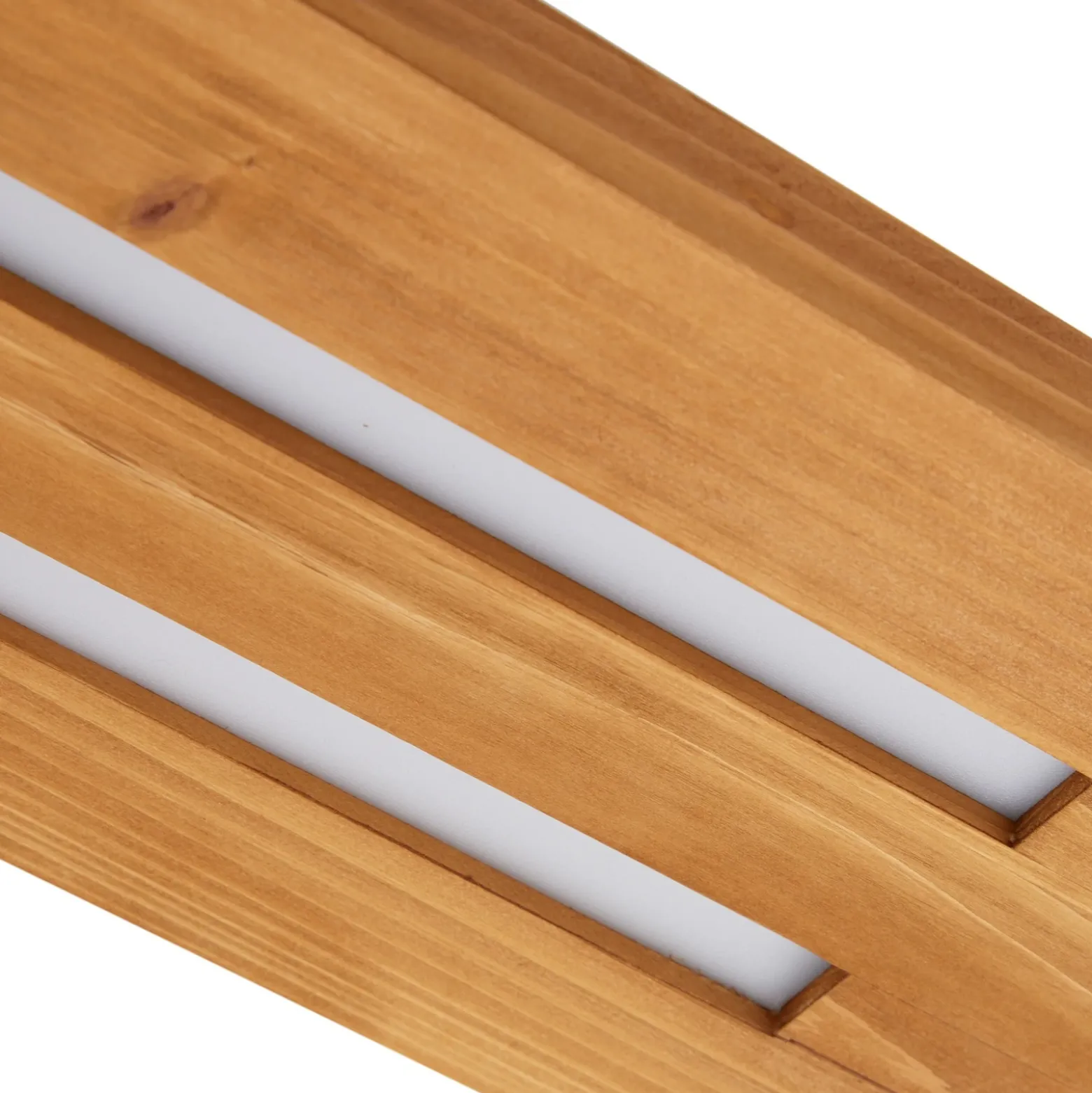 Lámpara de techo Lindby LED Nesaja, negra, madera, 98cm, atenuable