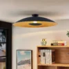 Lámpara de techo Lindby Narisara, Ø 80 cm, E27, negro-oro
