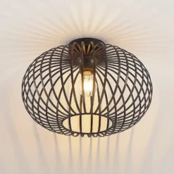 Lámpara de techo Lindby Rosalea, color cobre, metal, 40 cm, E27