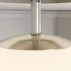 Lámpara de techo Lindby Sonika, Ø 40 cm, color níquel, cristal, E27