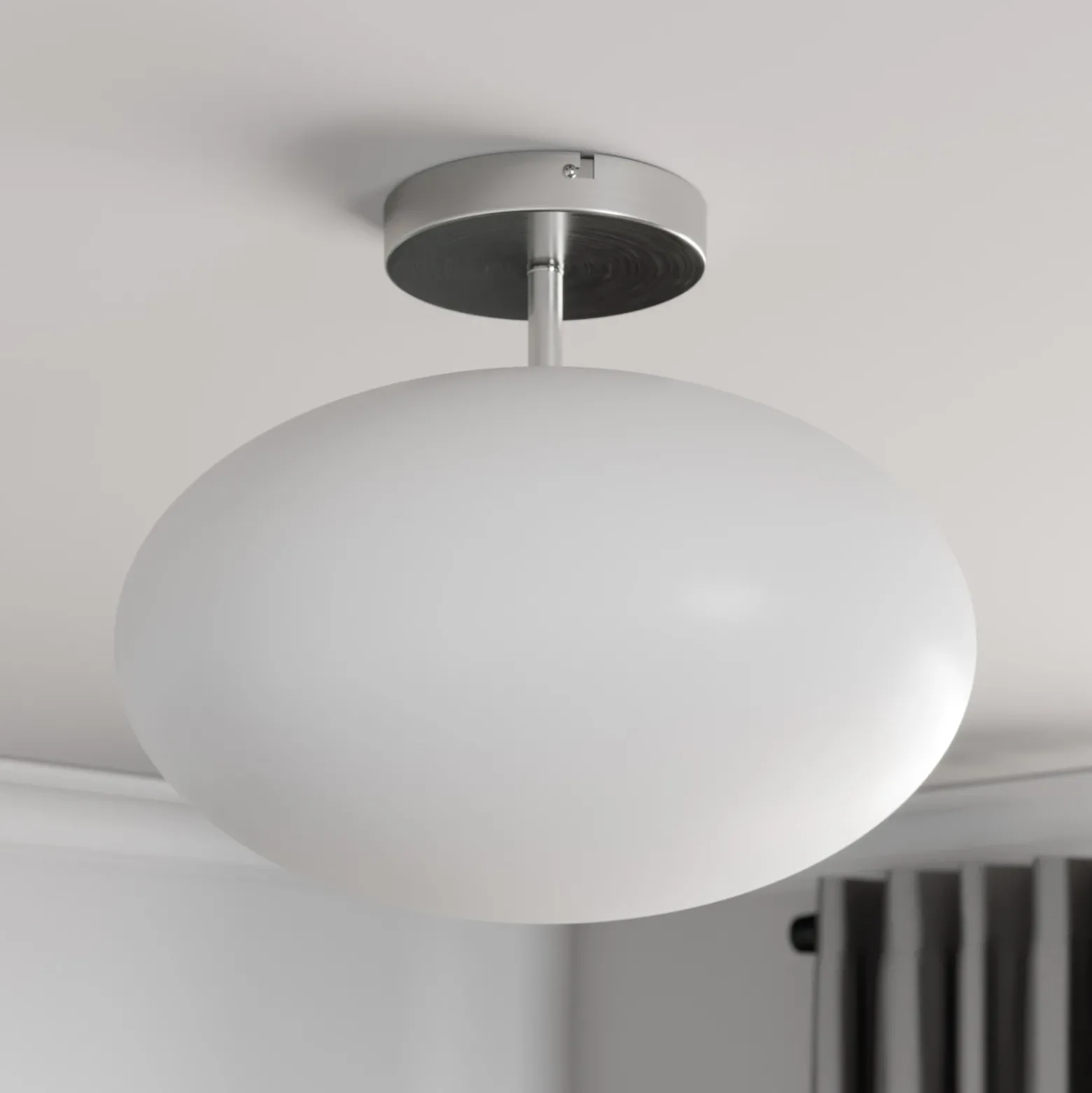 Lámpara de techo Lindby Sonika, Ø 40 cm, color níquel, cristal, E27