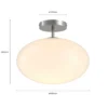 Lámpara de techo Lindby Sonika, Ø 40 cm, color níquel, cristal, E27