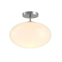 Lámpara de techo Lindby Sonika, Ø 40 cm, color níquel, cristal, E27