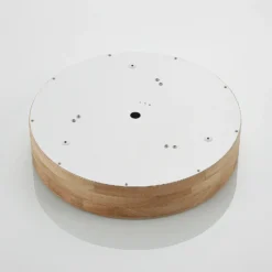 Lámpara de techo Lindby Tanju, Ø 40 cm, 3 luces, madera de caucho, E27