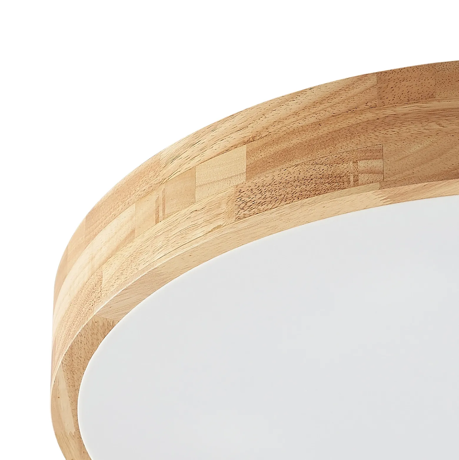 Lámpara de techo Lindby Tanju, Ø 60 cm, 5 luces, madera de caucho, E27