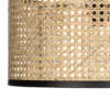 Lámpara de techo Lindby Yaelle, Ø 40 cm, ratán, negro, E27