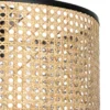 Lámpara de techo Lindby Yaelle, Ø 40 cm, ratán, negro, E27