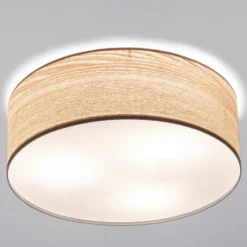 Lámpara de techo Liska de Paulmann en madera de color claro