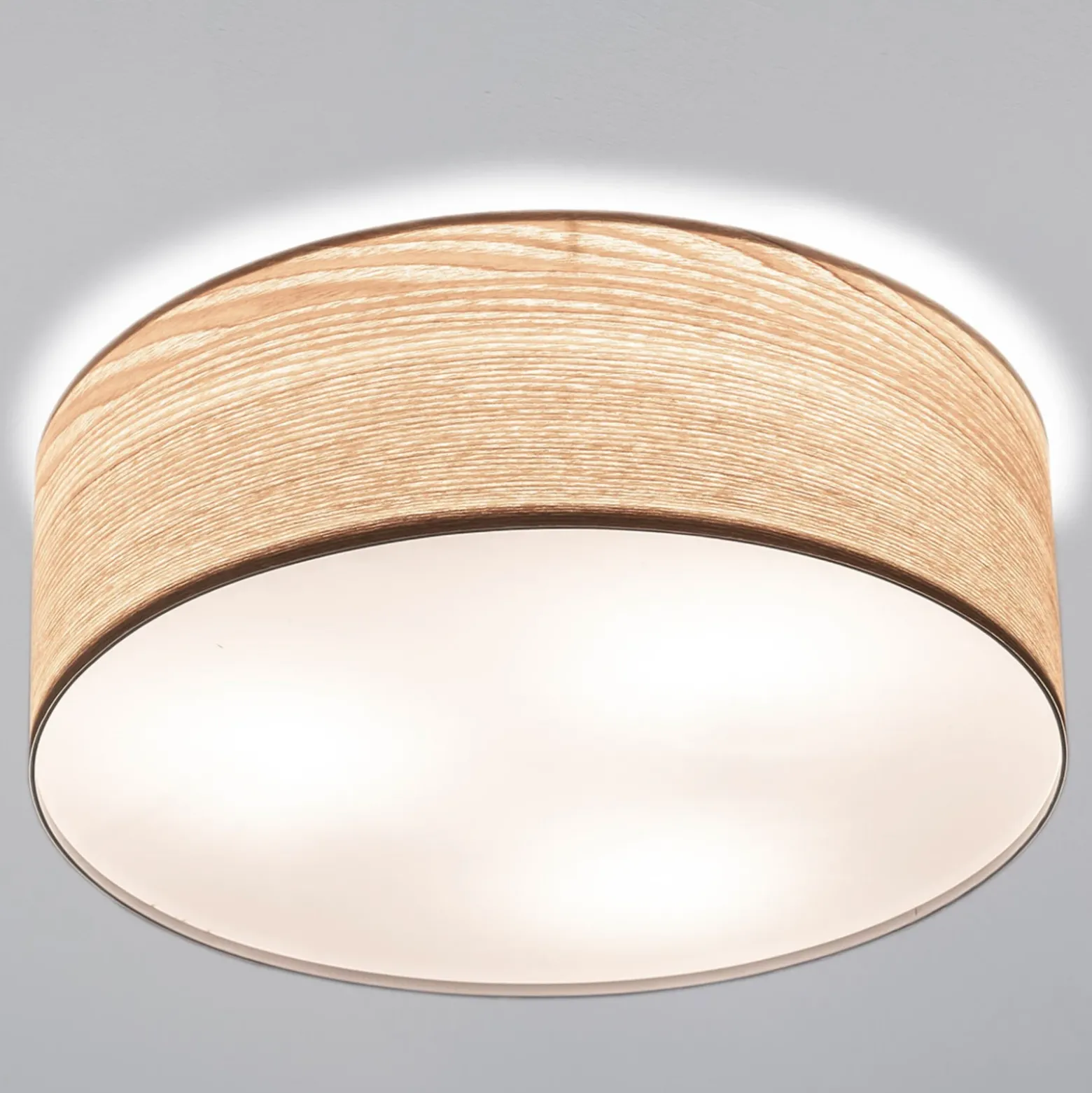 Lámpara de techo Liska de Paulmann en madera de color claro