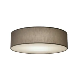 Lámpara de techo Marshall, gris, Ø 50 cm, metal/ratán