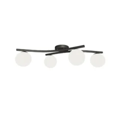 Lámpara de techo OPUS, longitud 85 cm, opal, longitud 84 cm, 4 luces.
