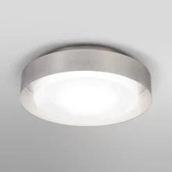 Lámpara de techo ORBIS MADRID de OSRAM, níquel, Ø 29 cm, metal/vidrio