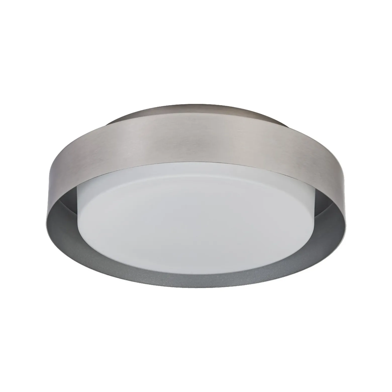 Lámpara de techo ORBIS MADRID de OSRAM, níquel, Ø 29 cm, metal/vidrio