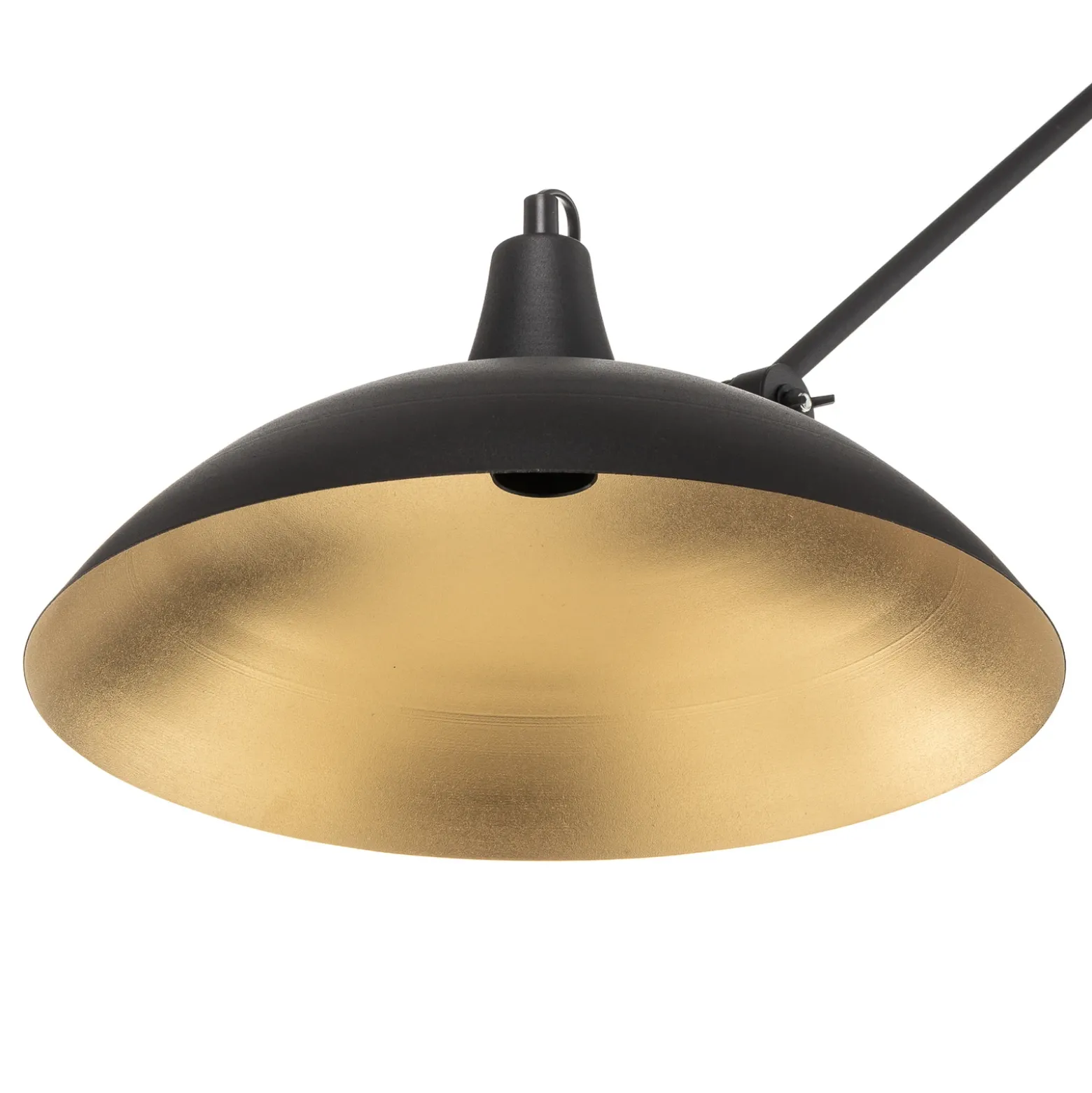 Lámpara de techo 808 orientable, 1 luz, negro/dorado