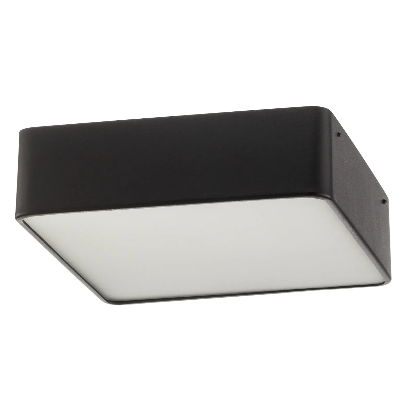 Lámpara de techo Oro de acero y cristal, negra, 25cm