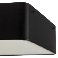Lámpara de techo Oro de acero y cristal, negra, 25cm