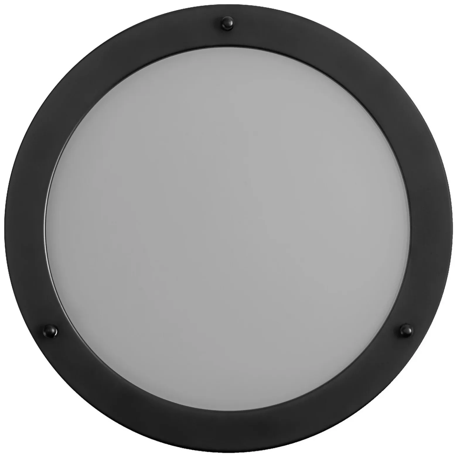 Lámpara de techo OSRAM BATHROOM, negra, Ø 31 cm, metal/vidrio, IP44