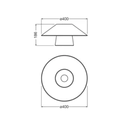 Lámpara de techo OSRAM Decor Bamboo Paper Hat Ø 40 cm, bambú E27