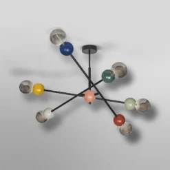 Lámpara de techo OSRAM Decor Bubble, 6 luces, acero, multicolor, E27
