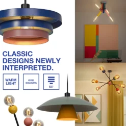 Lámpara de techo OSRAM Decor Bubble, 6 luces, acero, multicolor, E27