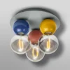 Lámpara de techo OSRAM Decor Bubble, 3 luces, acero, multicolor, E27